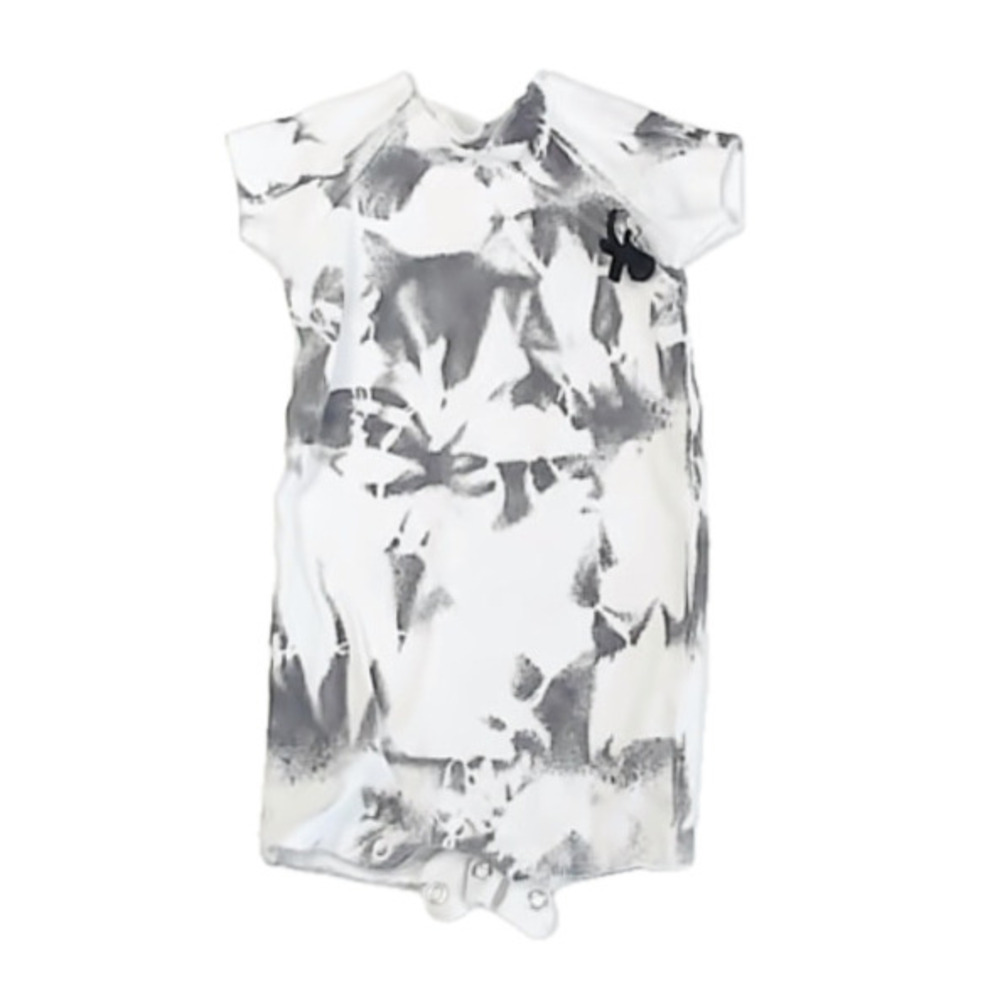 Lil Legs Girls White | Gray Romper size: 9 Months
